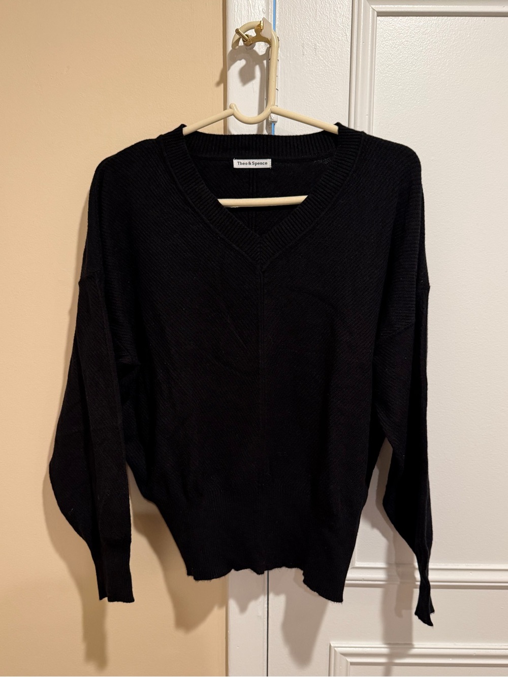 NWOT Theo & Spence V-Neck Light Blue Knit Sweater